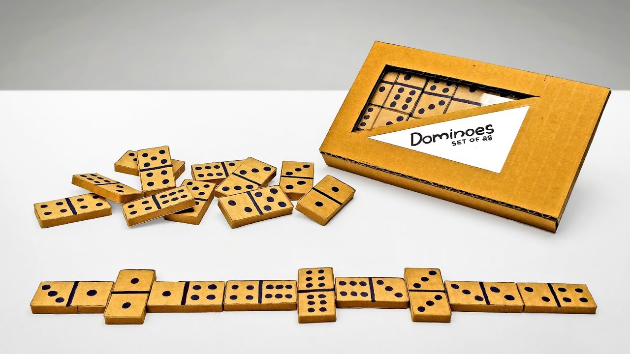 How To Make Dominoes Game From Cardboard DIY At Home