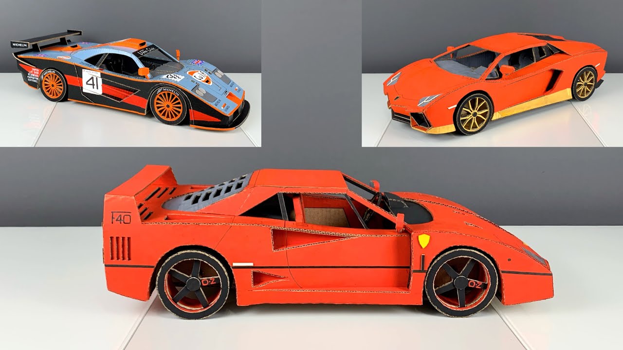Top 3 Best Creations From Cardboard - Ferrari / Lamborghini / McLaren