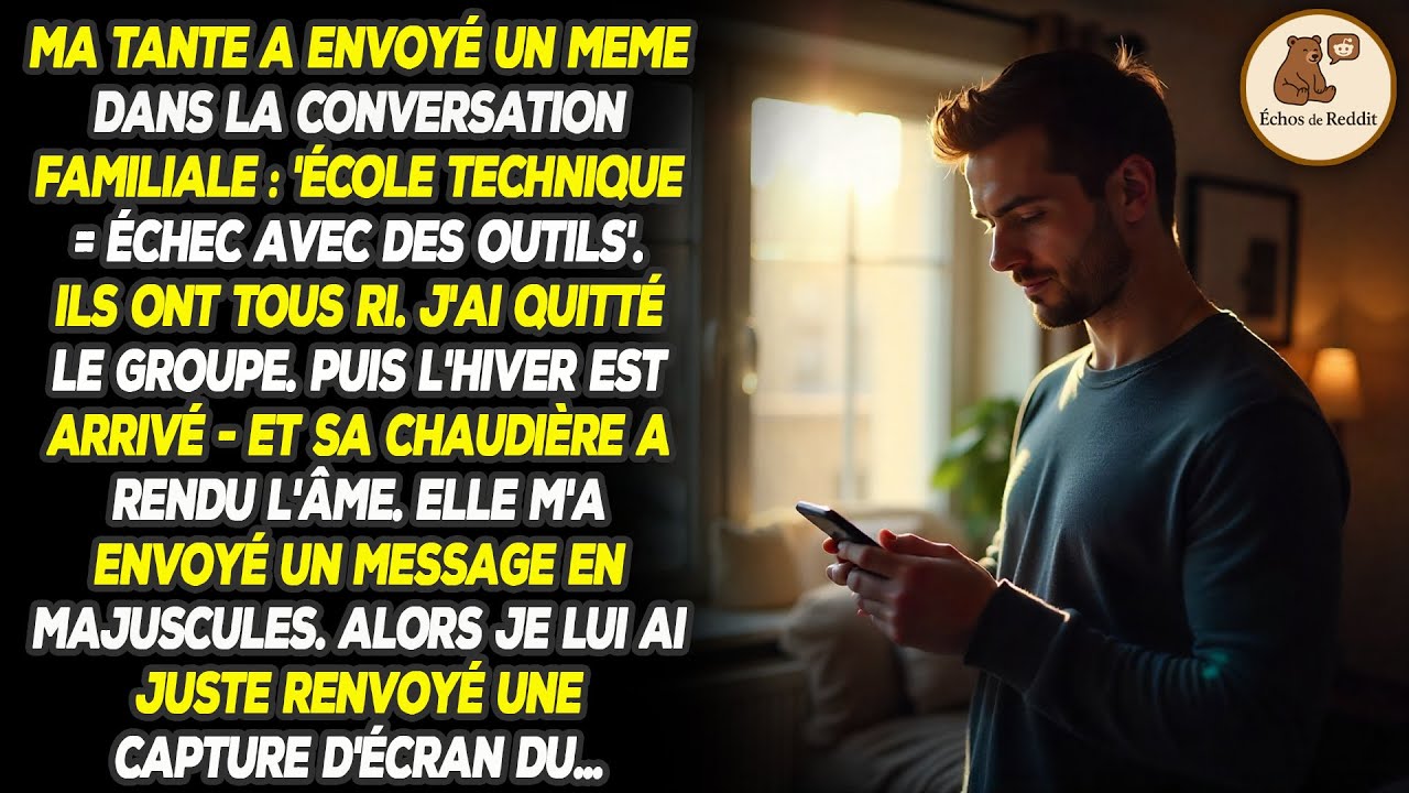 Ma tante s'est moquée de mes projets d'école professionnelle. Maintenant, je suis propriétaire de...