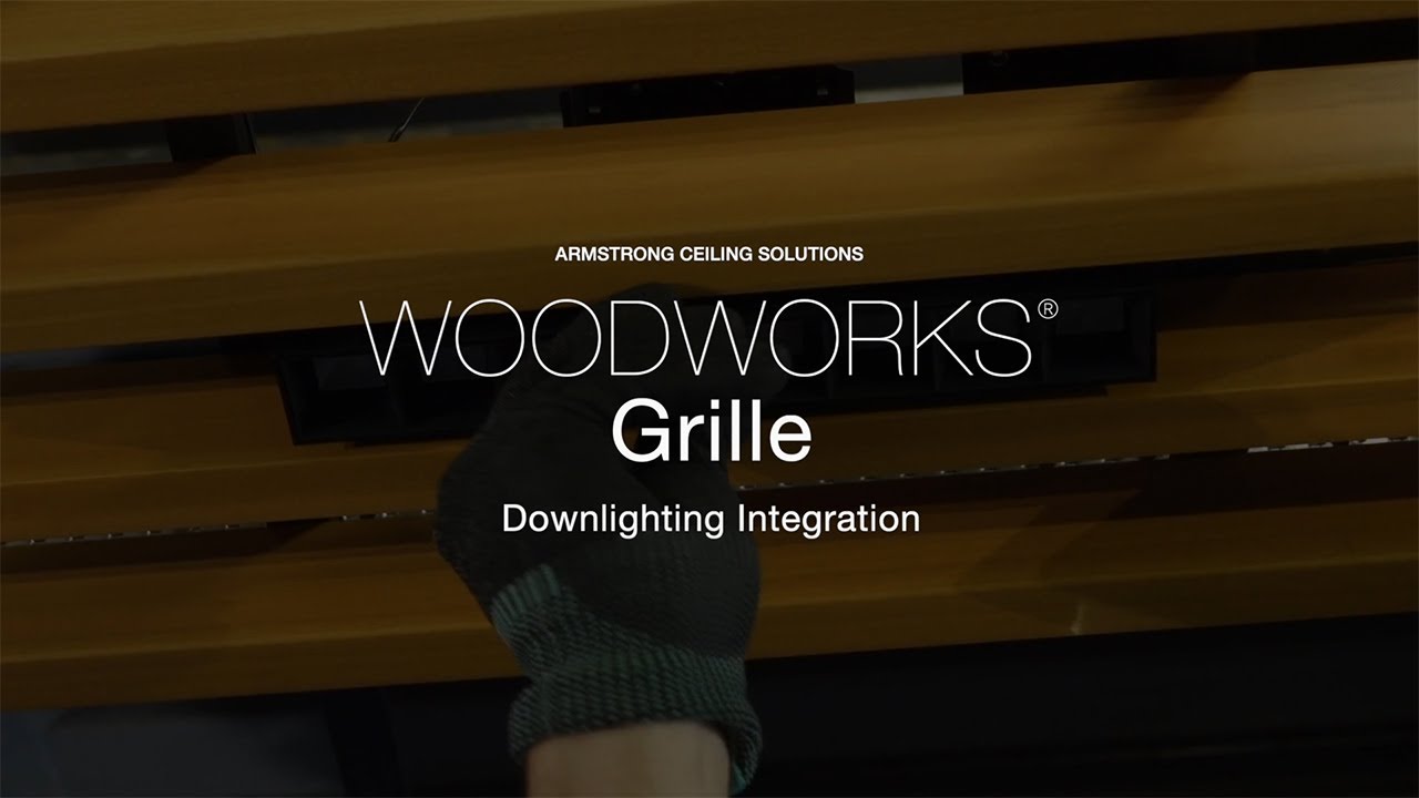 Armstrong® Ceiling Solutions WoodWorks Grille + USAI Downlighting Integration