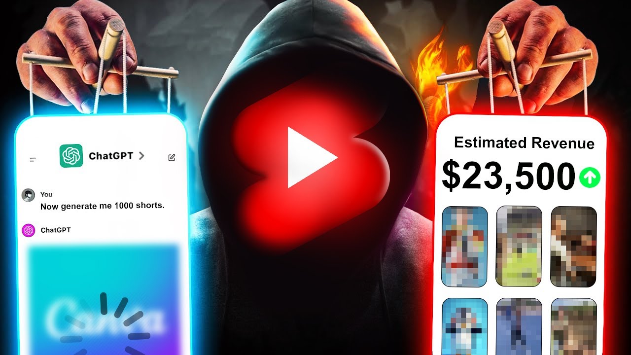 How I Bulk Create 1000 MONETIZABLE Youtube Shorts With ChatGPT & Canva [FULL COURSE]