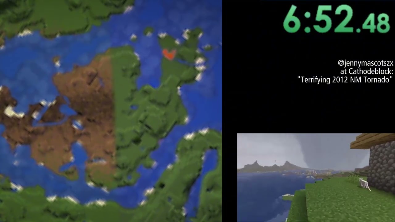 Northern Meadows EF4: Real-time Minecraft tornado track
