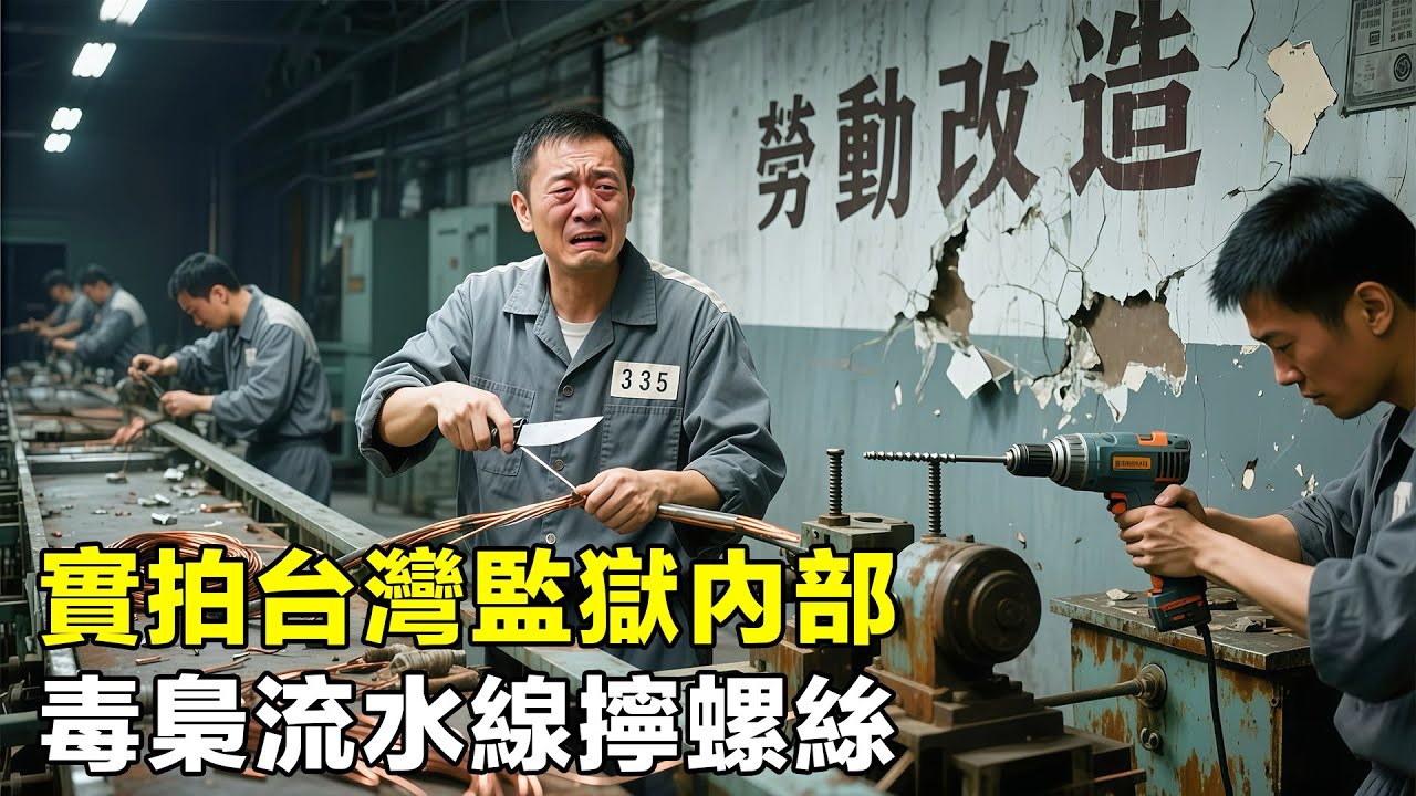 台灣勞改監獄，黑幫毒梟在流水線擰螺絲，8平米牢房擠著5個囚犯