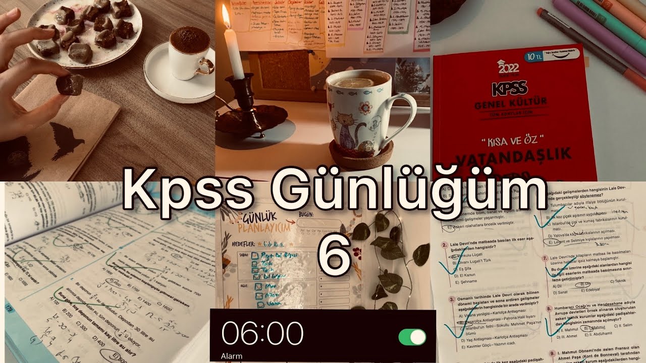 Kpss Günlüğüm 6| 6’da uyanıp benimle verimli bir gün geçirmek,ara öğünler,kunduza sor,kpss 2022