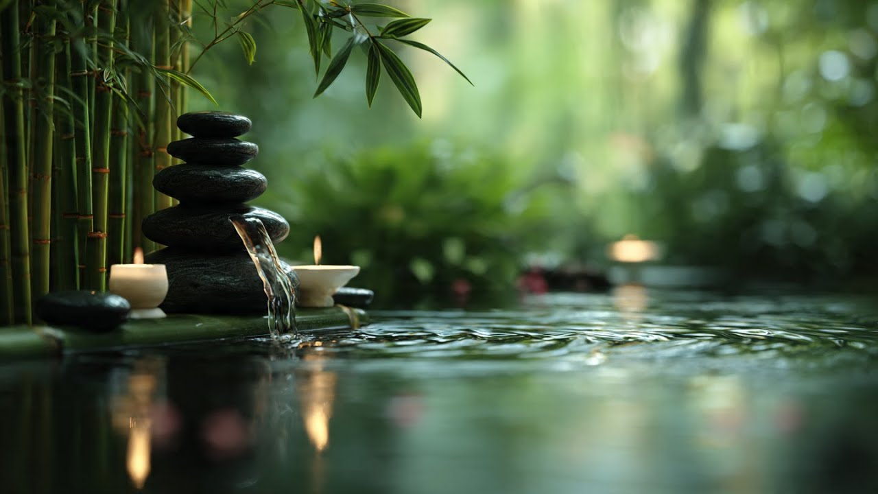 Peaceful Night Sleep Ambience with Gentle Piano and Water Sounds | LIVE