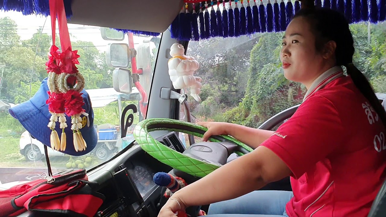 สาวปายผู้หญิงขับรถพ่วงมืออาชีพ Dump Truck