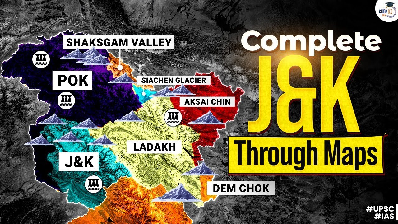 Understand Jammu & Kashmir with Map Animation | UPSC CSE | StudyIQ