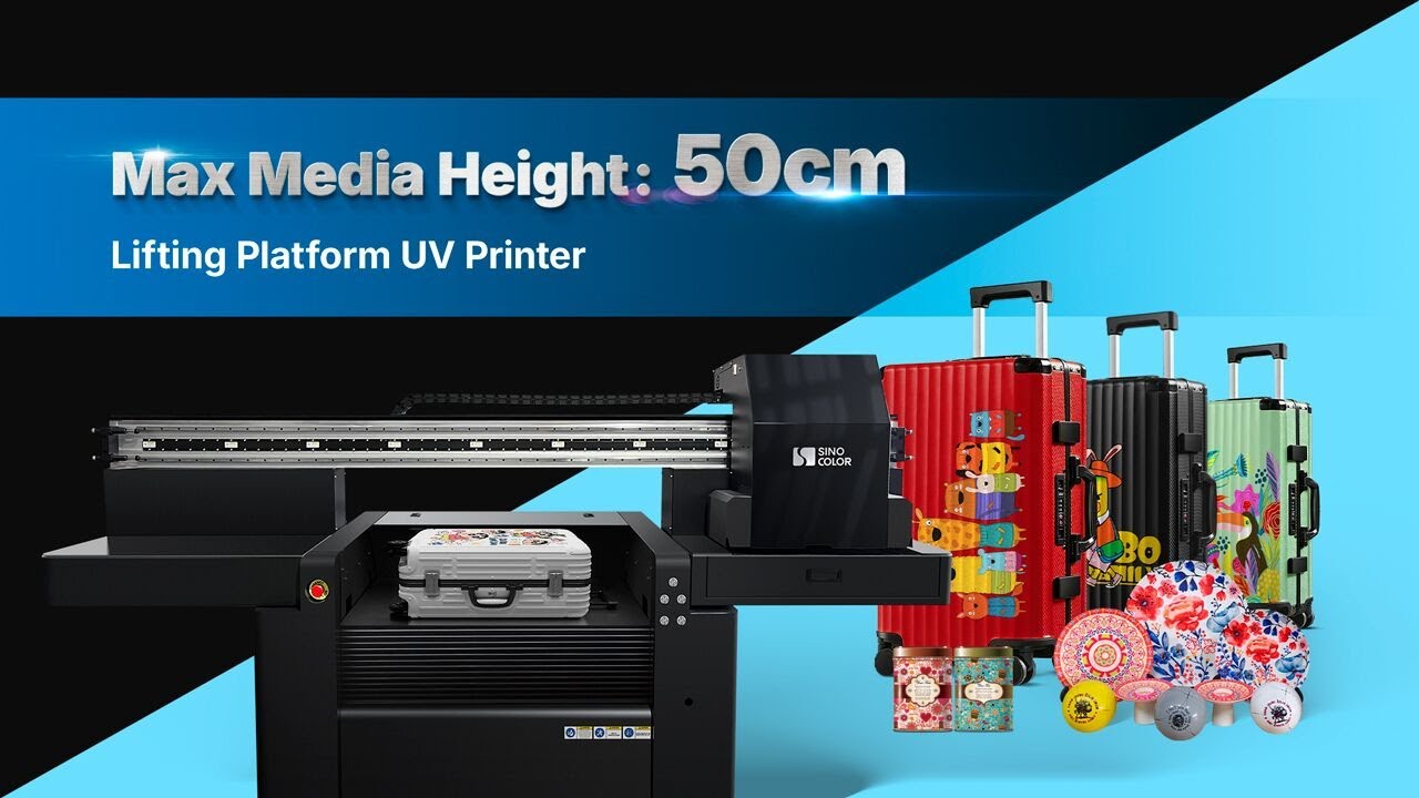 SinoColor Lifting platform UV printer FB-0906S Max Series I Max media height 50cm