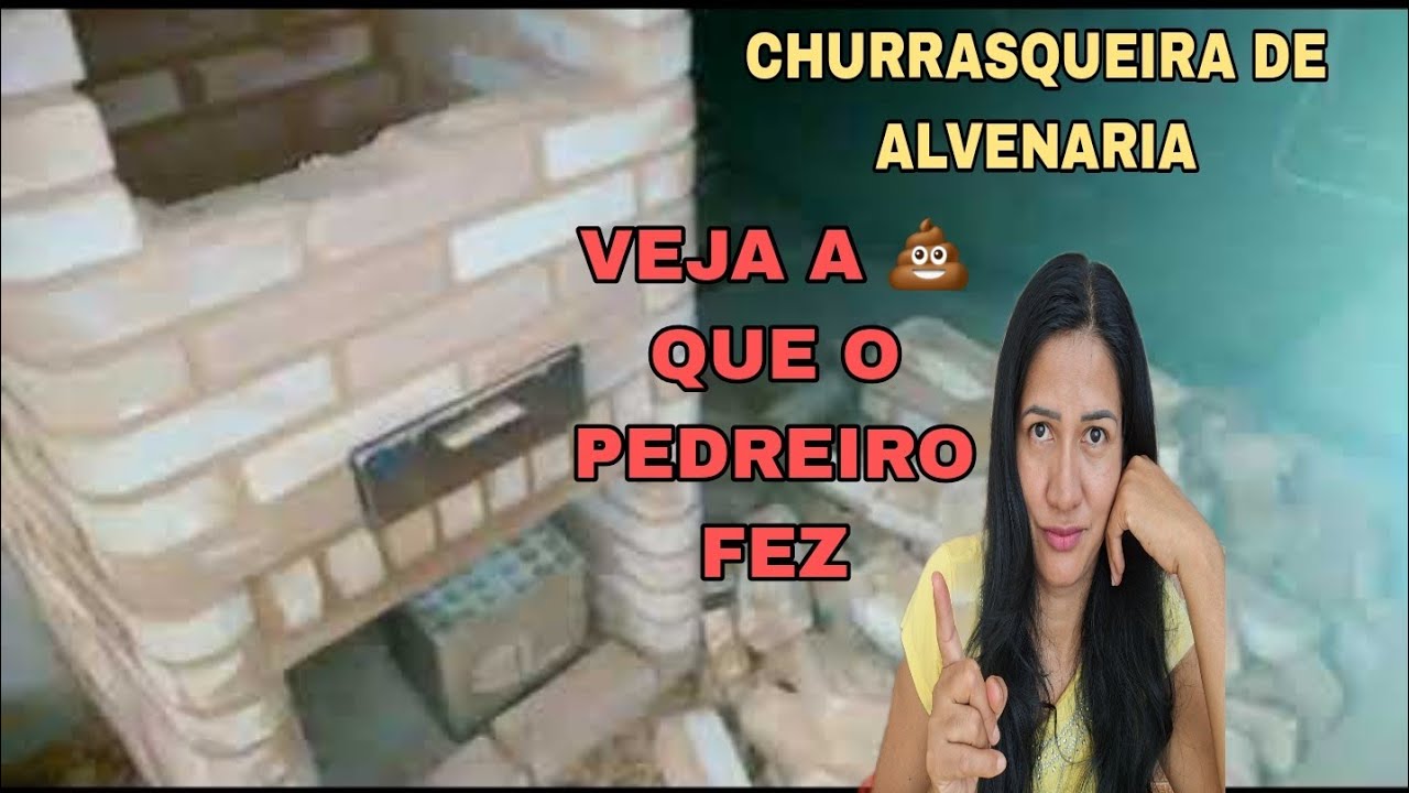 CHURRASQUEIRA DE ALVENARIA, VEJA A CAGADA QUE O PEDREIRO FEZ.