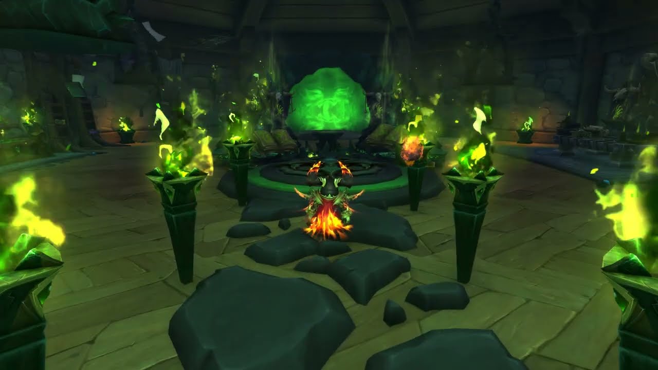 1st day of WoW house building SECRET WARLOCK SUMMONING ROOM!