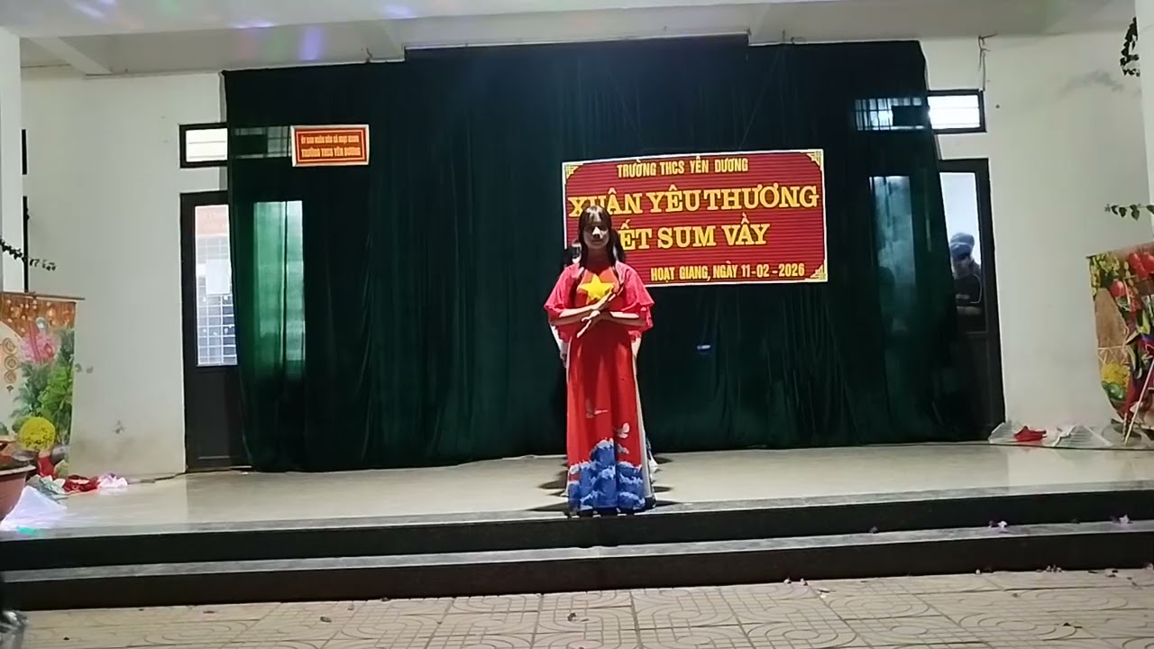 Chương trình văn nghệ đón Xuân yêu thương 2026 của học sinh trường THCS Yên Dương xã Hoạt Giang. 