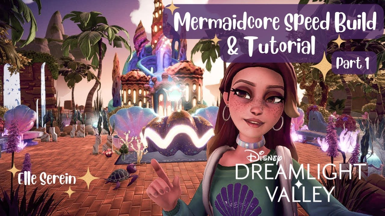 Mermaidcore Speed Build and Tutorial 🧜🏼‍🌊 — Disney Dreamlight Valley