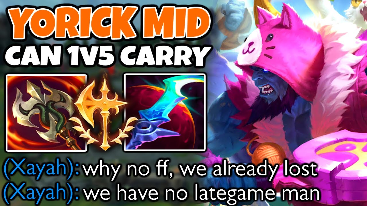 Yorick Mid can 1v5. My team even almost surrendered. (Yorick Scaling is actually nuts) | 13.11