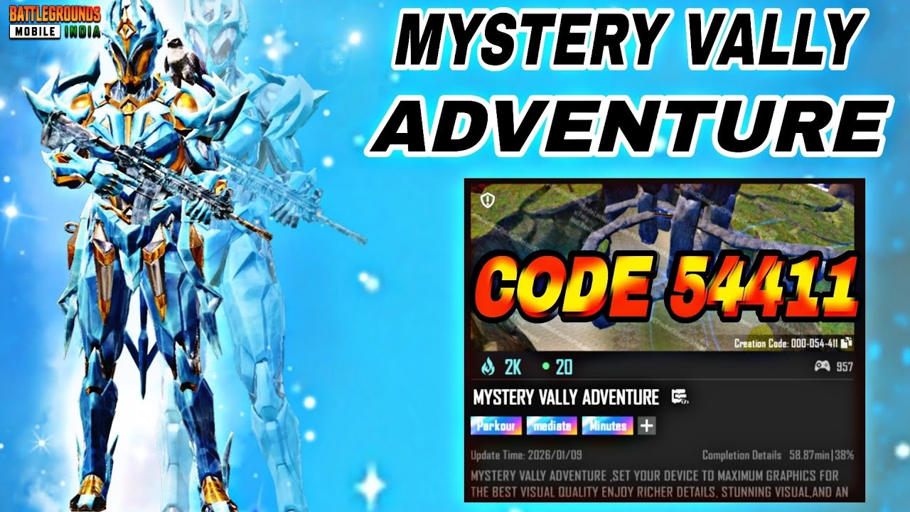 Bgmi wow mode code 54411😈 mystery vally adventure 