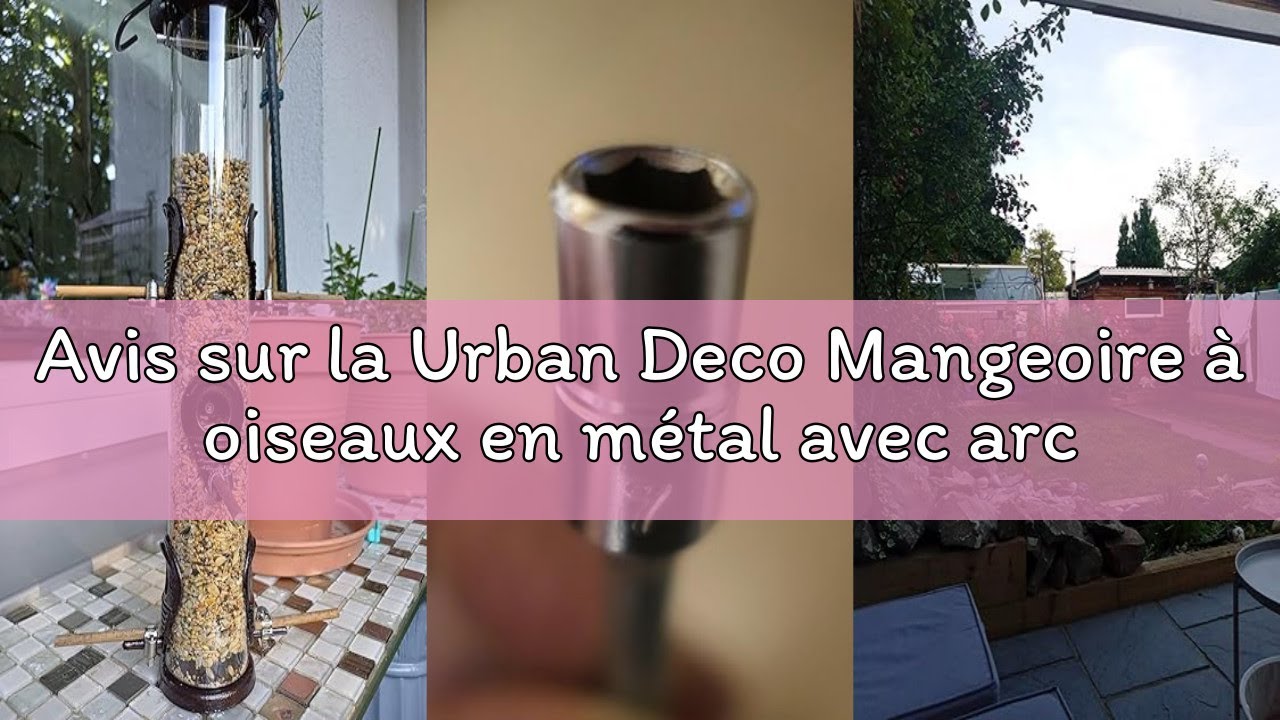 Avis sur la Urban Deco Mangeoire à oiseaux en métal avec arceau en acier étanche et résistant aux in