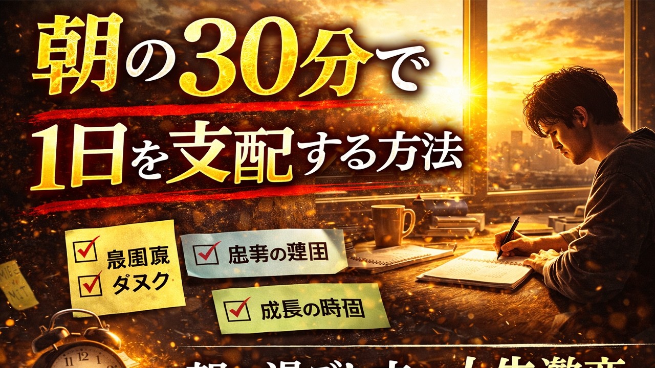 朝の30分で1日を支配する方法