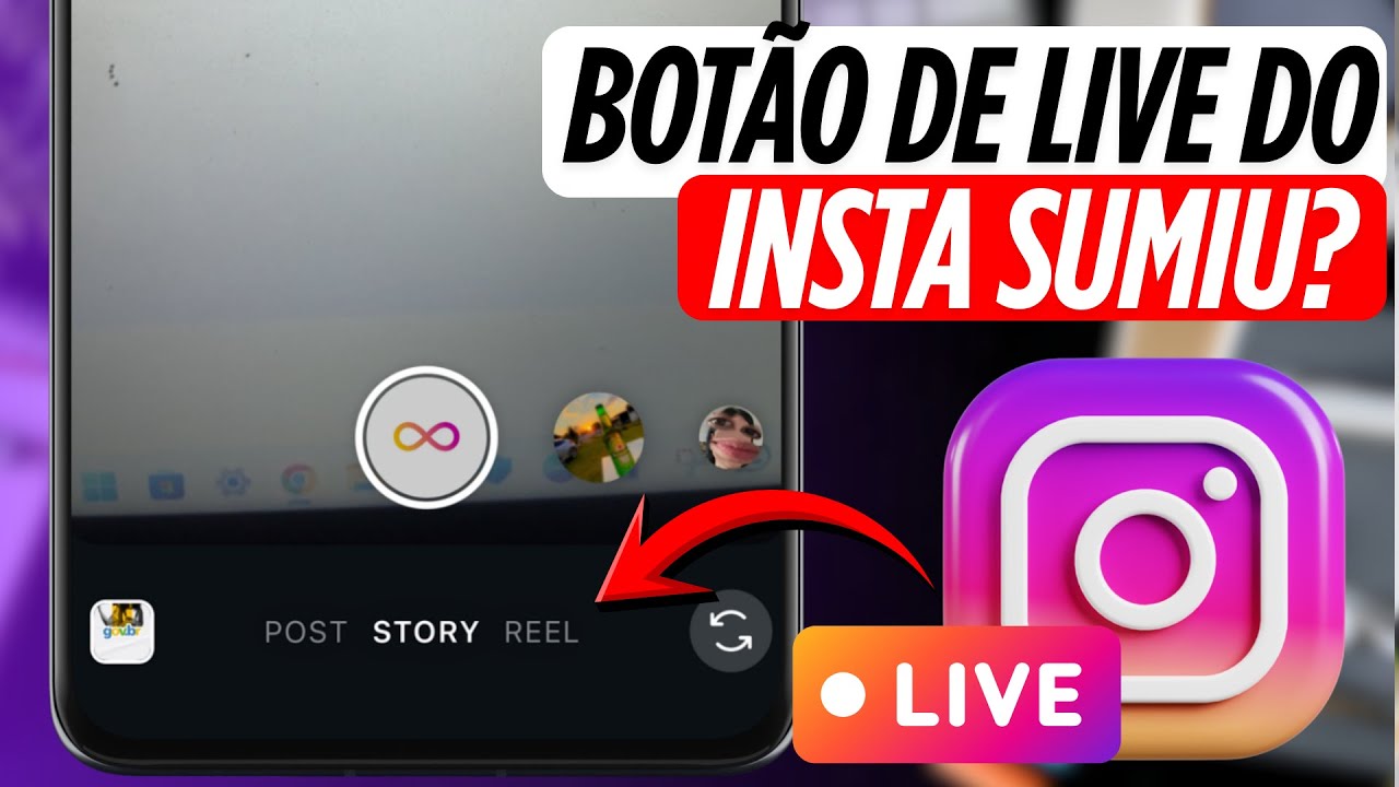 BOT&Atilde;O DE FAZER LIVE N&Atilde;O APARECE NO INSTAGRAM? RESOLVIDO!