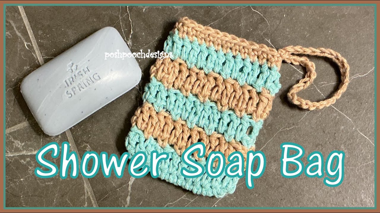 Learn To Crochet The Shower Soap Bag Crochet Pattern #crochet #soapbags #crochetvideo