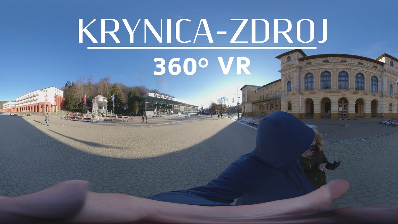 Krynica-Zdrój - Spacer po centrum zimą | film 360° VR Video