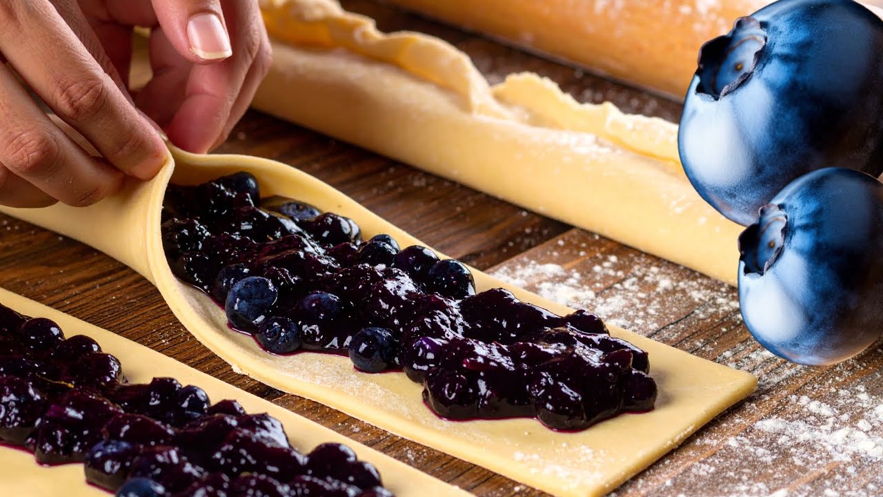 ❗Nur Blaubeeren und Blätterteig! Köstliches Rezept für ein einzigartiges Dessert!