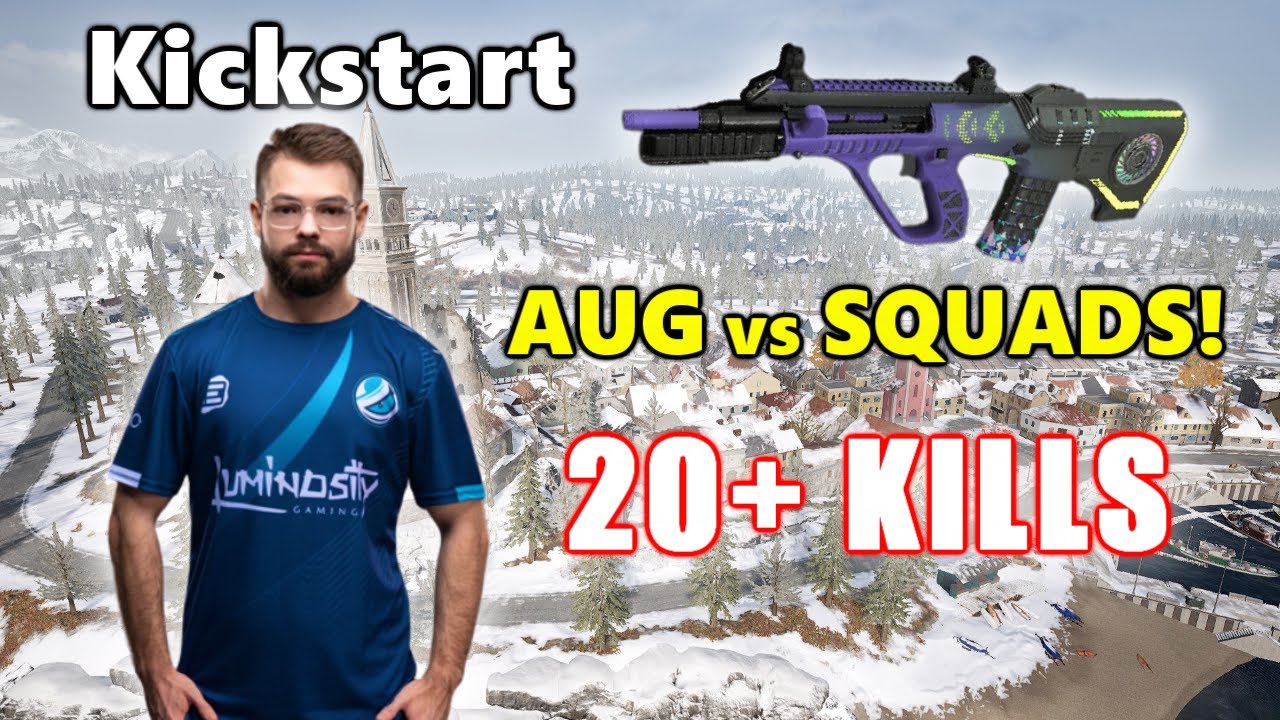 LG Kickstart - 20+ KILLS - AUG vs SQUADS! - PUBG
