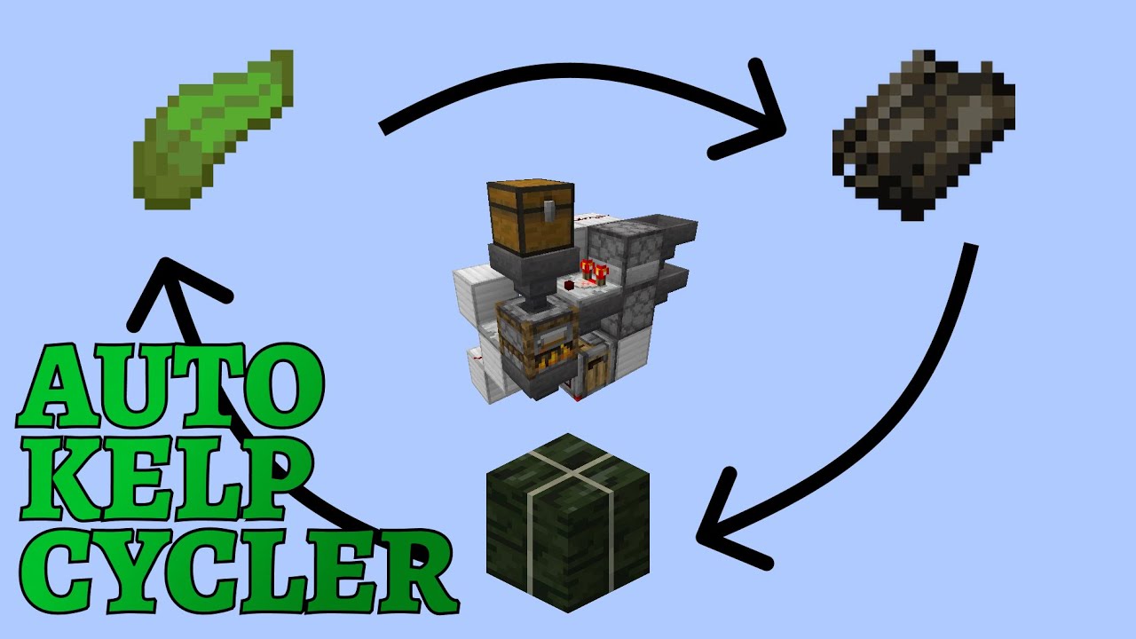 Fully Automatic KELP SMELTER and CRAFTER | Minecraft