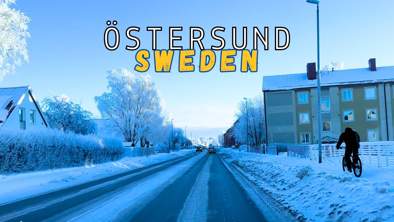 Relaxing Drive Östersund 2026 january 28 - day time drive Sweden