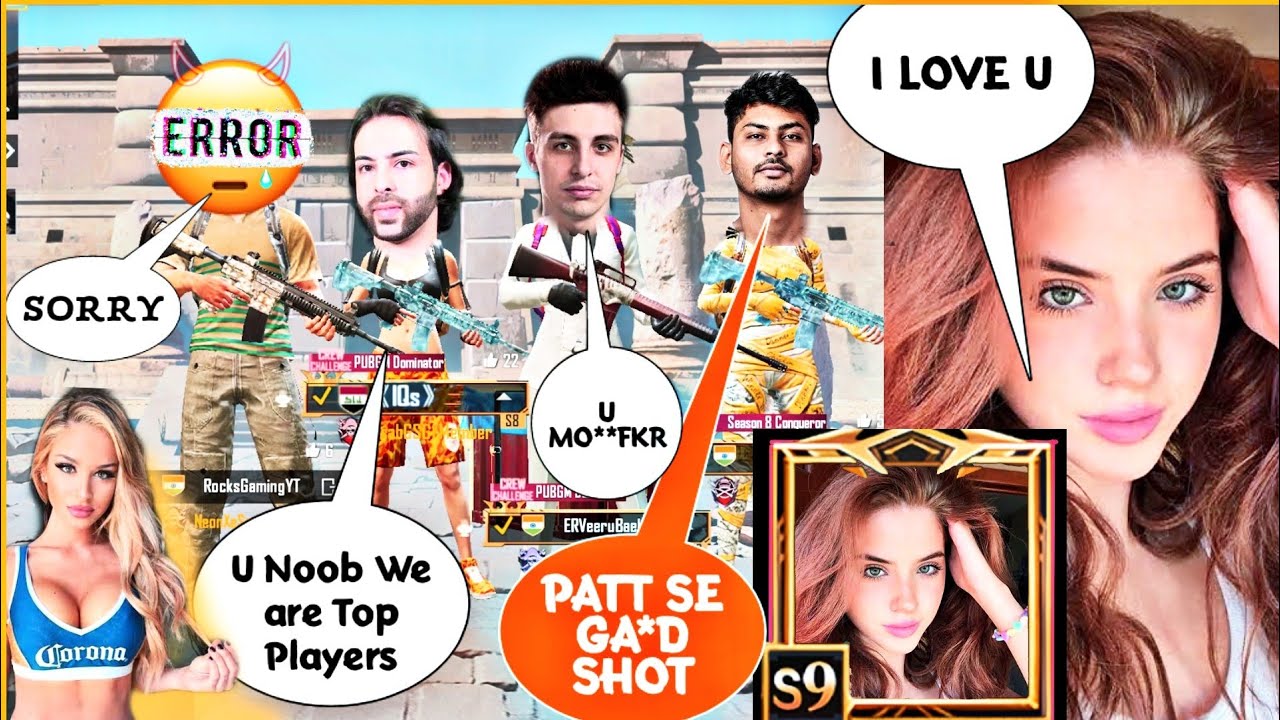 😭Random Worlds Top Players call me noob..1v3 tdm CHALLENGE , Randoms Call me  begger 🤬 , pubg Random