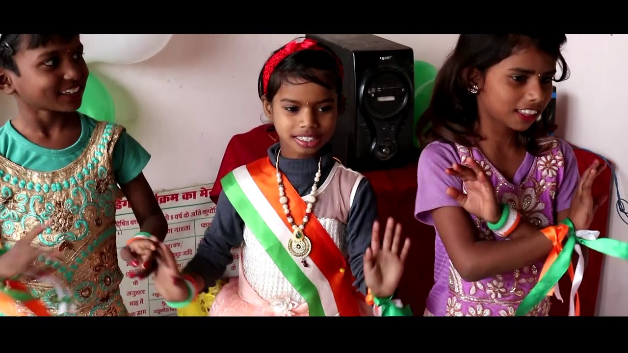 26 January Republic Day 2019 Celebrations Anganwadi Kendra Narsinghpur Gorakhpur UP INDIA/ICDS
