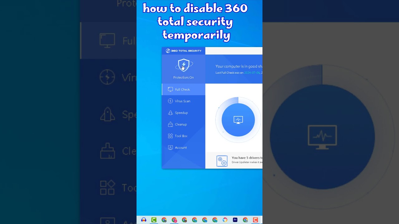 как временно отключить антивирус 360 total security