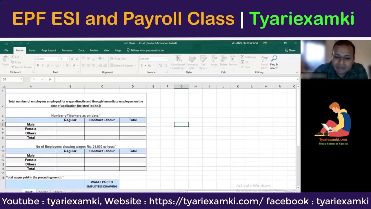 EPF ESI and Payroll Course | PF Portal | ESIC Portals | Registration Portal | Explain by Tyariexamki