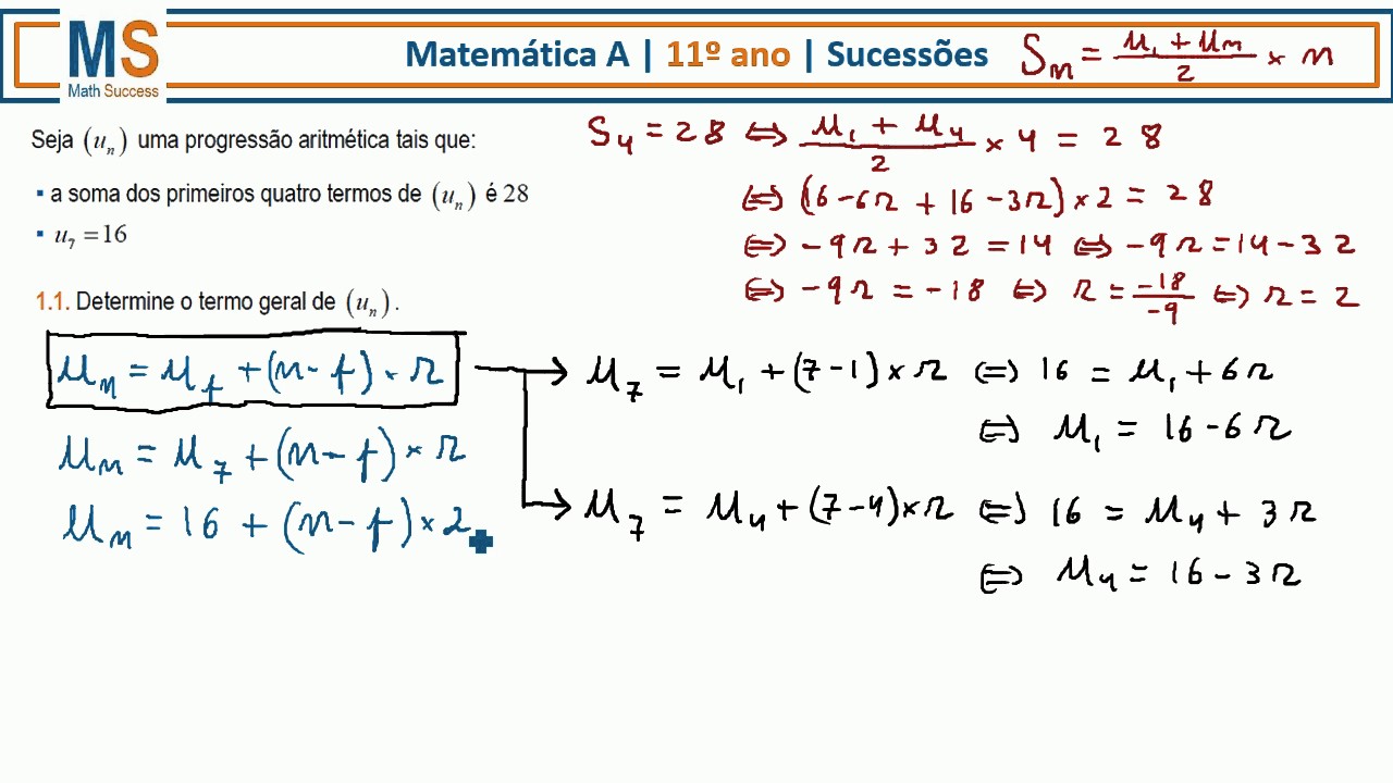 Progressões Aritméticas - Matemática 11.º Ano