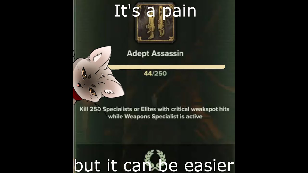 Making getting Adept Assasin less of a chore!