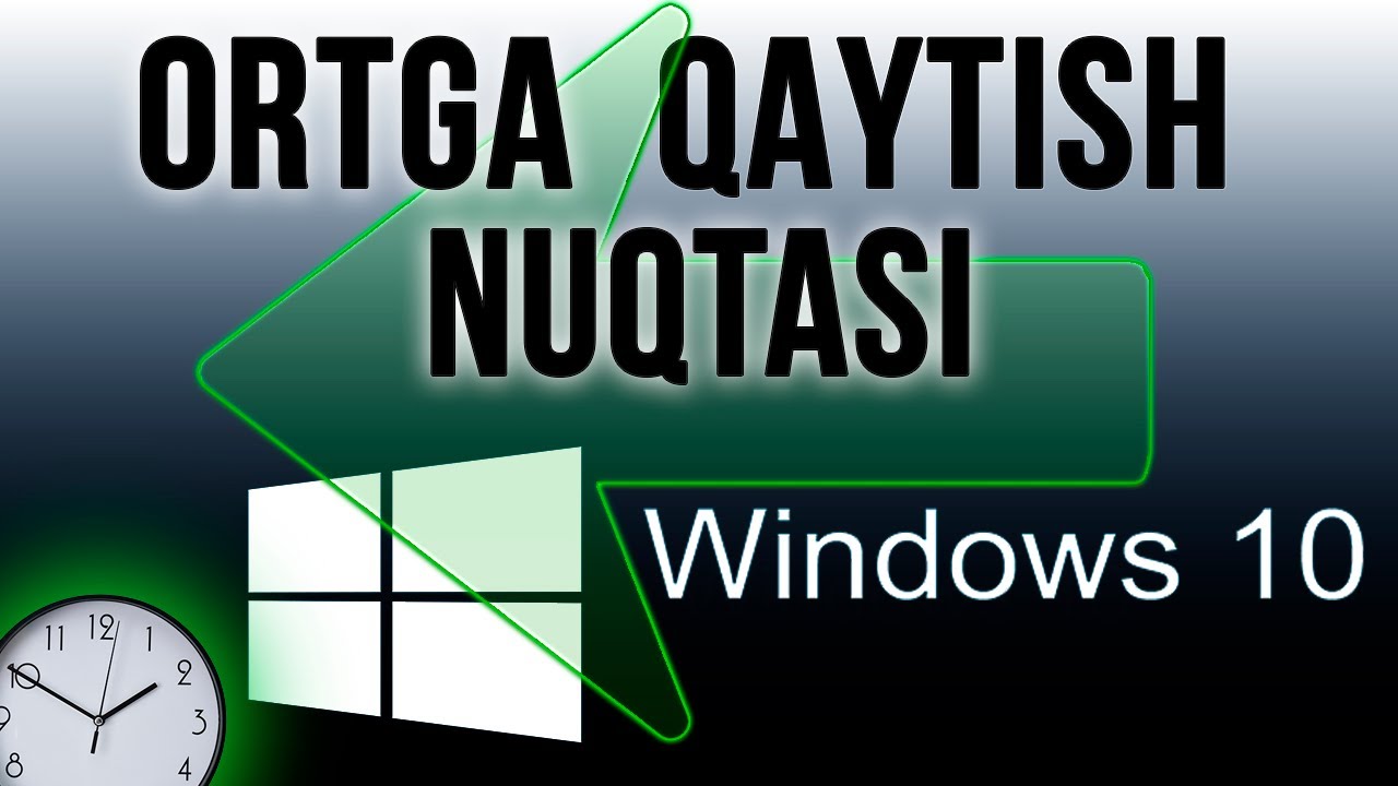 WINDOWSNI QAYTA TIKLASH // ORTGA QAYTISH NUQTASI // WINDOWS 10 SIRLARI
