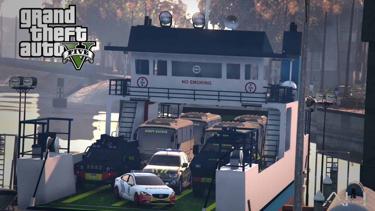 GTA V Real Life Mods | 5 | Provos | Brimob in Action!!! Pengawalan Narapidana ke Nusakambangan