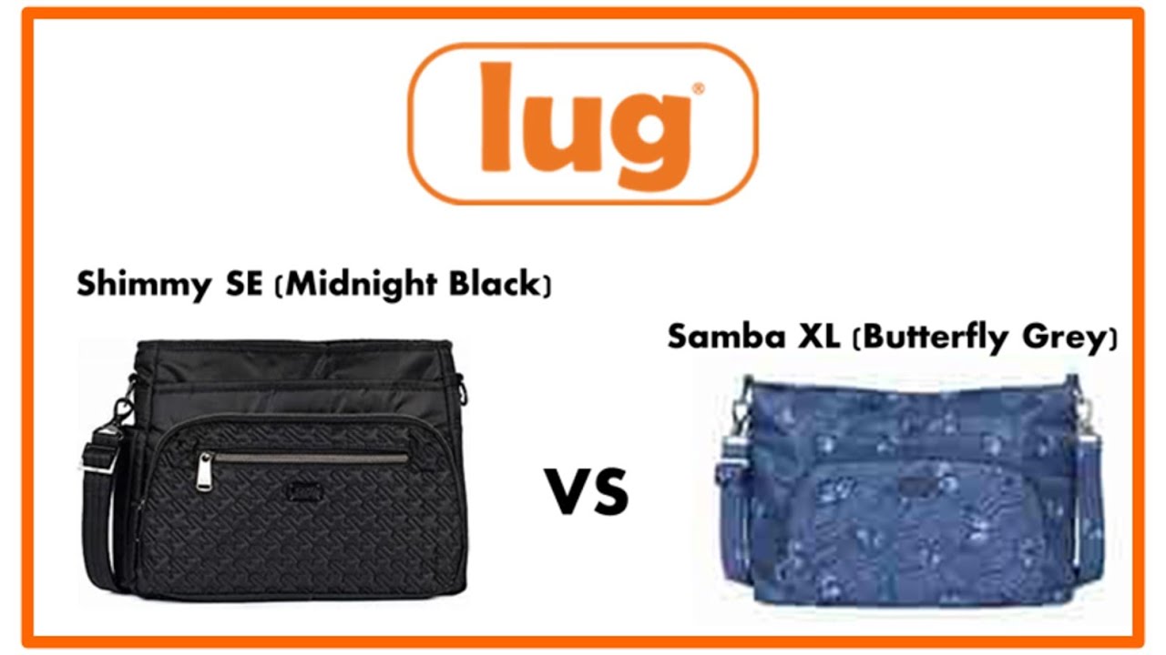 Comparison & Review — Lug Samba XL (Butterfly Grey) vs Shimmy SE (Midnight Black)
