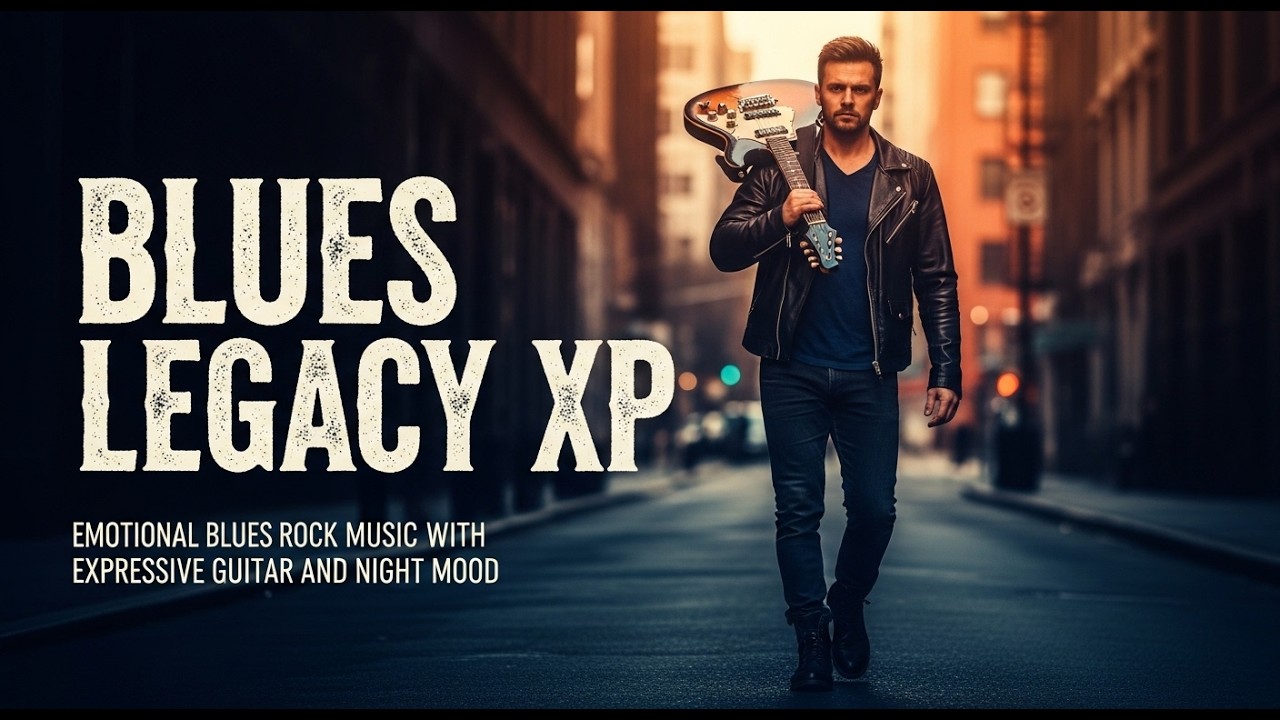 Emotional Blues Rock Music with Expressive Guitar and Night Mood