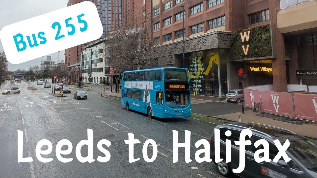 Still raining in West Yorkshire | Bus 255 Leeds to Halifax | February 2026