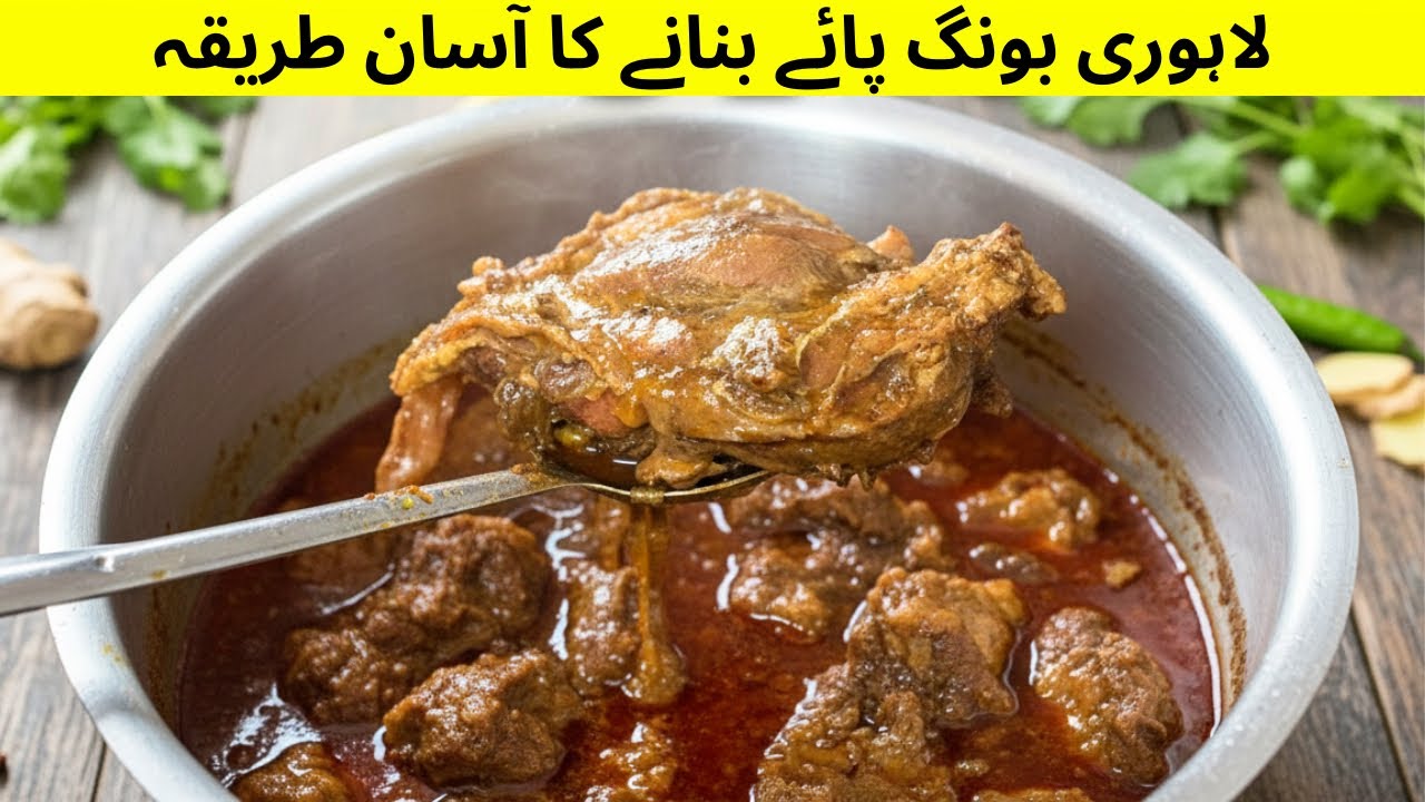 Bong Paya Recipe | Lahori Style Beef Paya Recipe