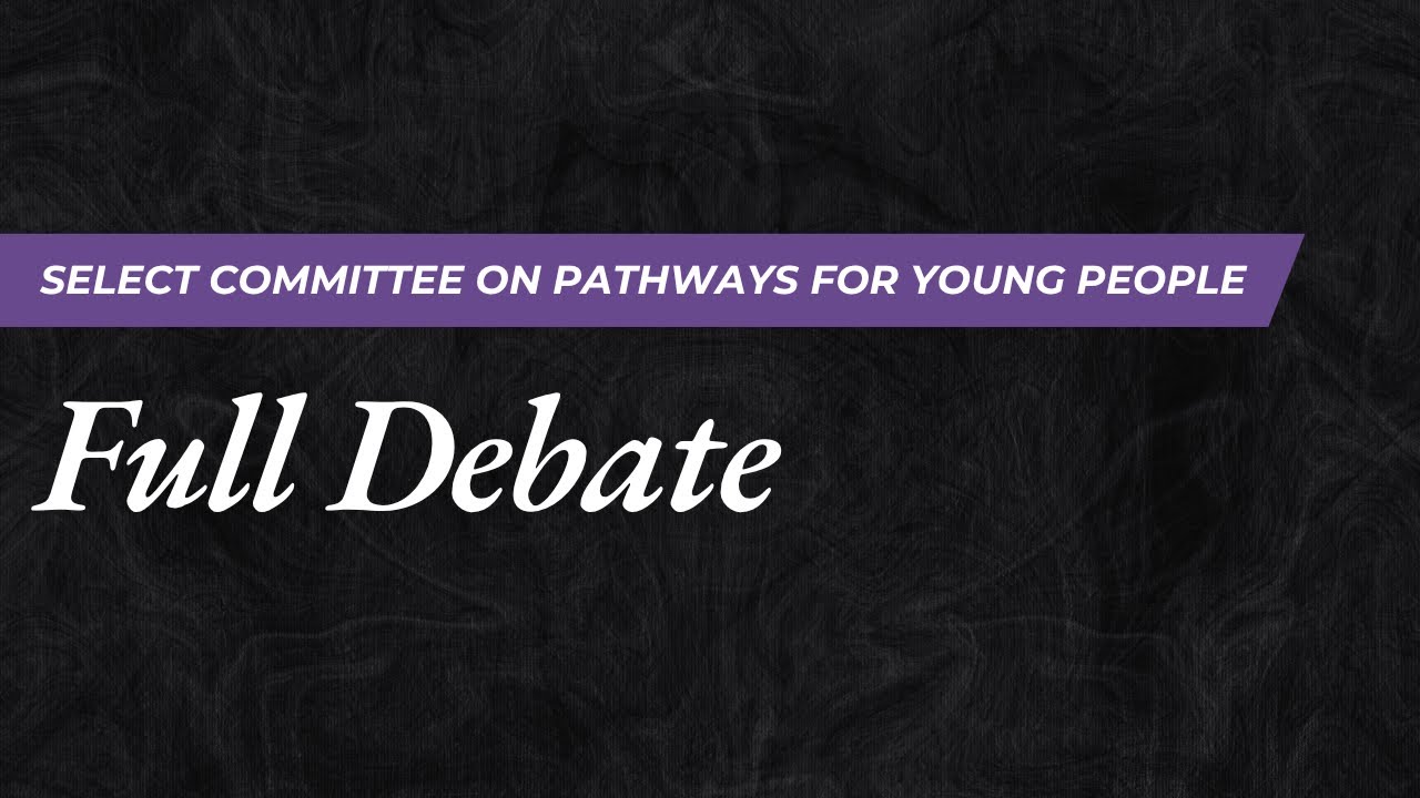 Independent MLA Justine Davis moves a motion to form a select committee on pathways for young people