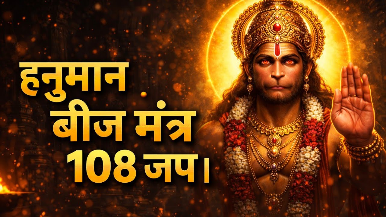 हनुमान बीज मंत्र 108 जप | Om Hanumate Namah | Divine Protection Mantra
