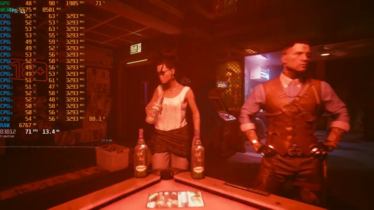 Cyberpunk 2077 benchmark feat. RTX 3060 FullHD nonRT High Settings