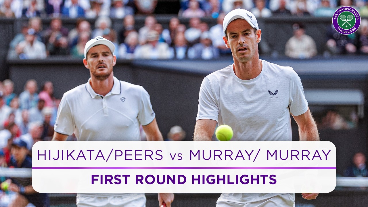 Andy Murray alongside his brother | Hijikata/Peers vs Murray/ Murray | Highlights | Wimbledon 2024