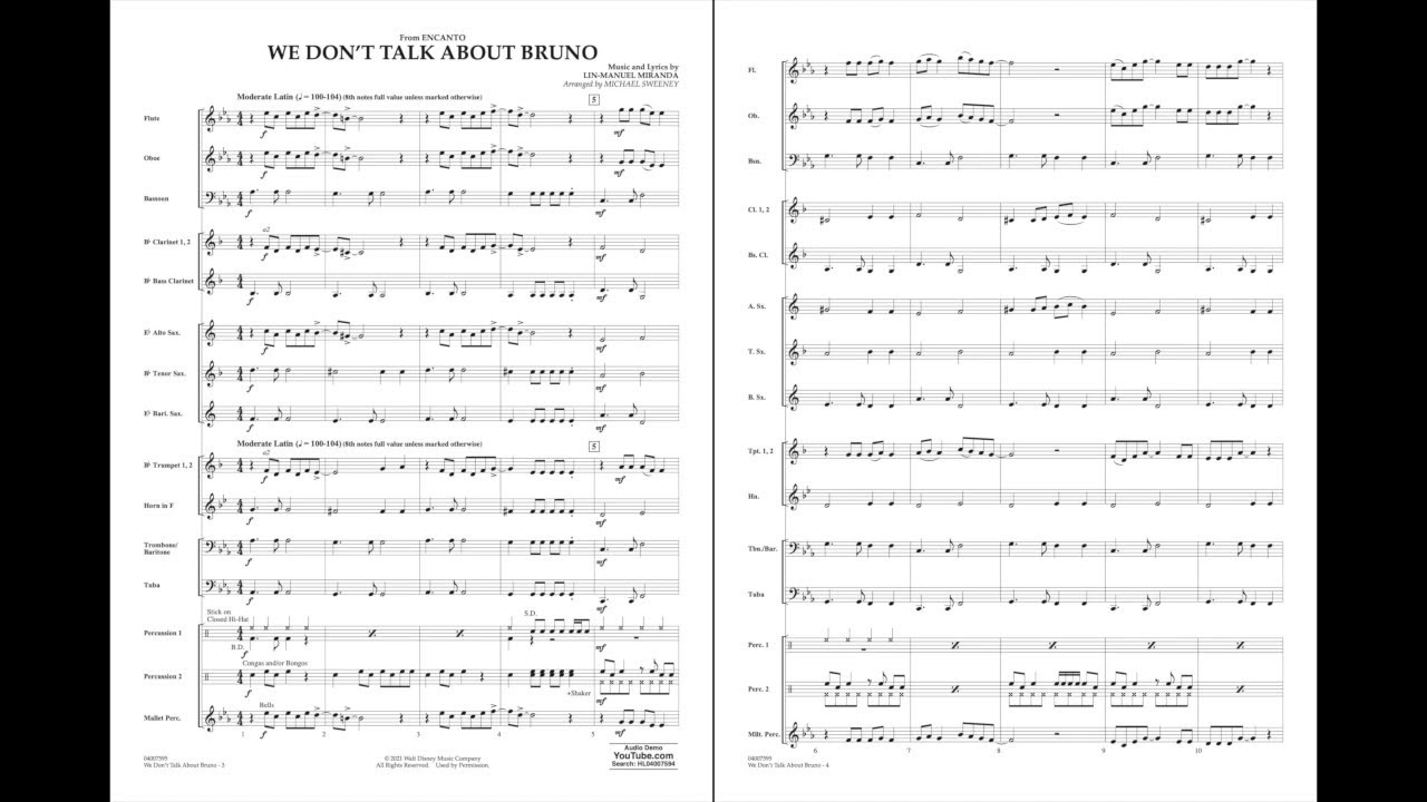 We Don't Talk About Bruno by Lin-Manuel Miranda/arr. Michael Sweeney