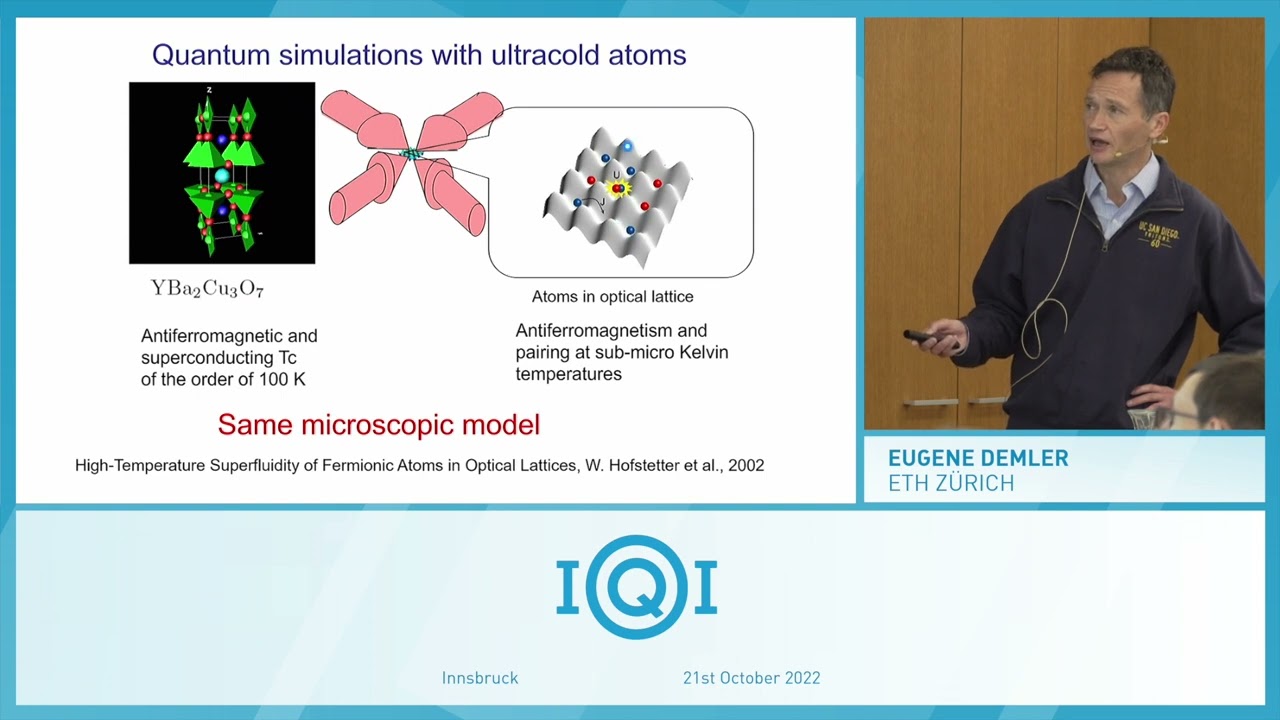Eugene Demler: Quantum simulators: from the Fermi Hubbard model to quantum assisted NMR inference