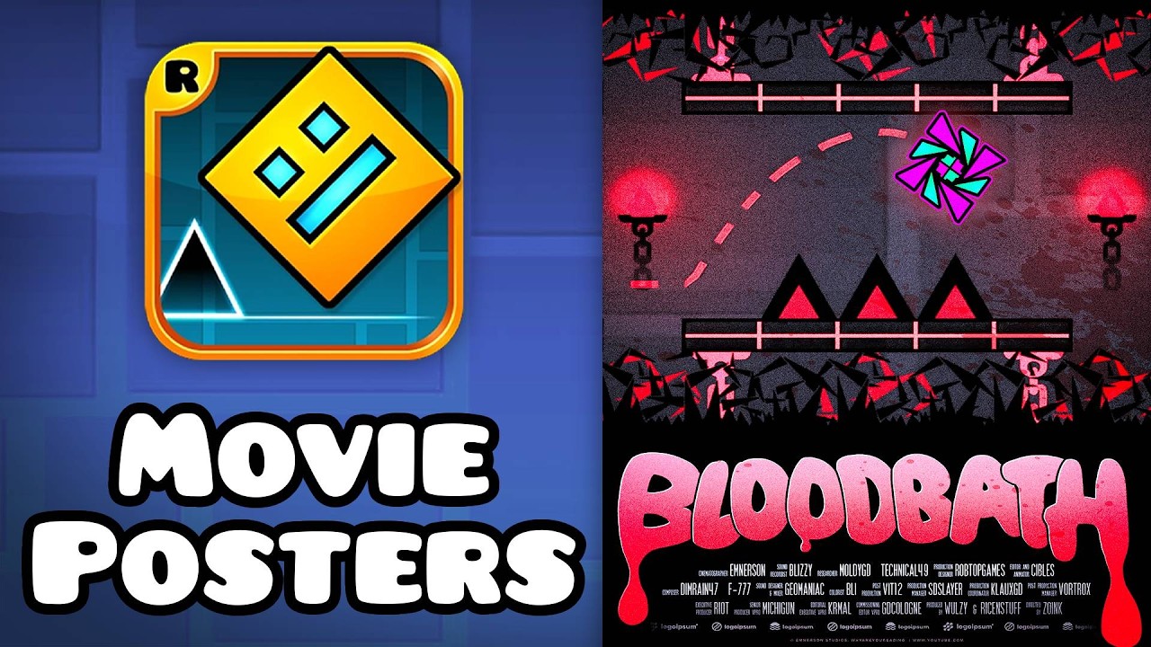 We Made MOVIE POSTERS for Geometry Dash...