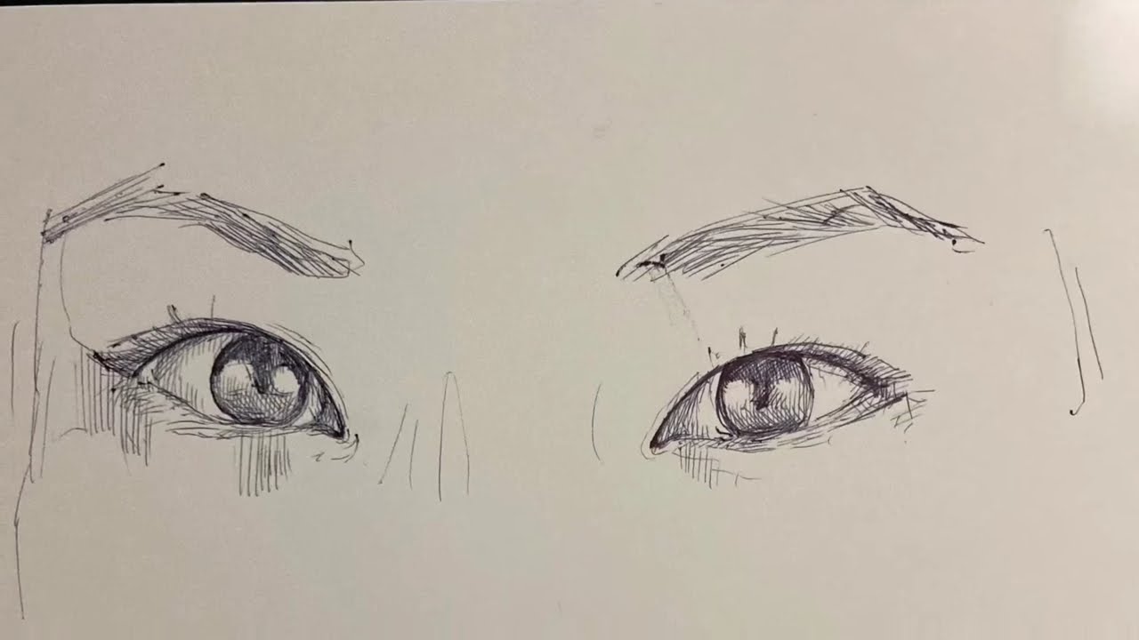 How to draw Asian eyes | Asian eyes drawing step by step