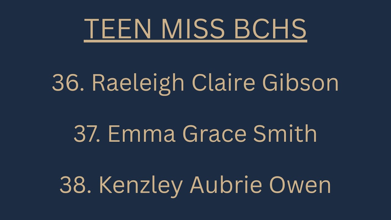 Teen Miss BCHS