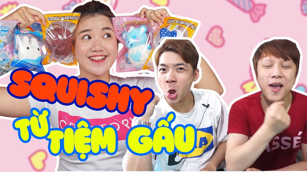 CHƠI THỬ SQUISHY TỪ ANH TÓC XANH VÀ ANH BỐN MẮT | VANNIE VÀ NHỮNG NGƯỜI BẠN