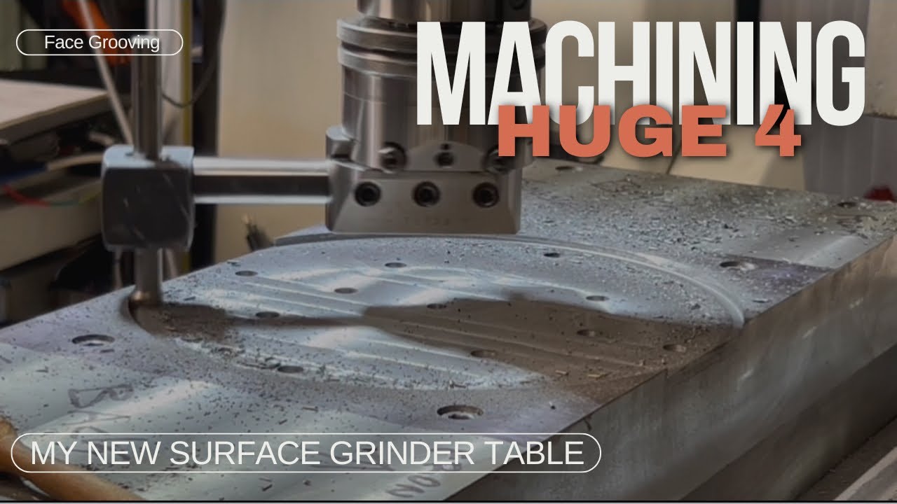 Face Grooving with Boring Head - Surface Grinder Shop Made Table - Part 4 -- Tavolo Rettifica